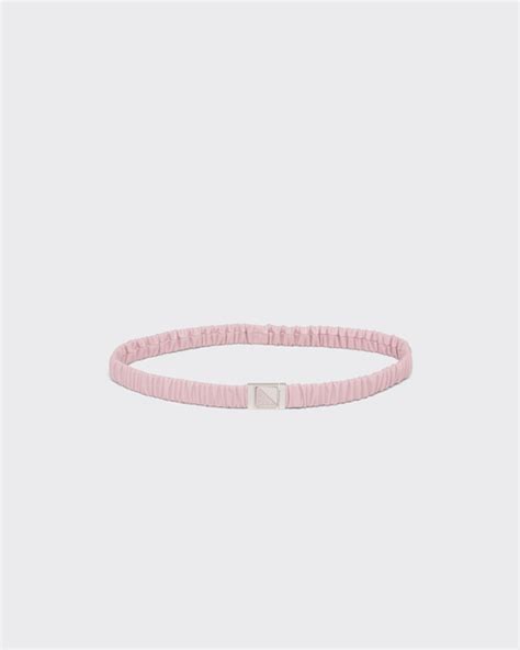 elastici prada|Alabaster Pink Elasticized nappa leather belt .